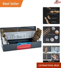 Professional Quality 115PCS M35 HSS Cobalt Drill Bits with Compact Storage Case