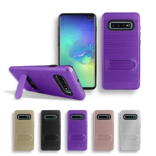 For Samsung Galaxy S10/ S10+/ S10e Slim Stand Shockproof Hybrid Case Cover