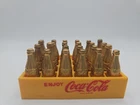 Vintage Mini Coca Cola Crate w/ 24 Gold bottles Miniature