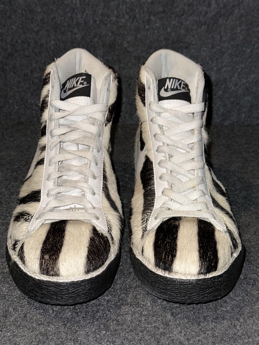 NIKE 2007 BLAZER HI 316959-111 ZEBRA HAIR WOMENS SNEAKERS NIKE 2007 BLAZER HI 316959-111 ZEBRA HAIR WOMENS SNEAKERS