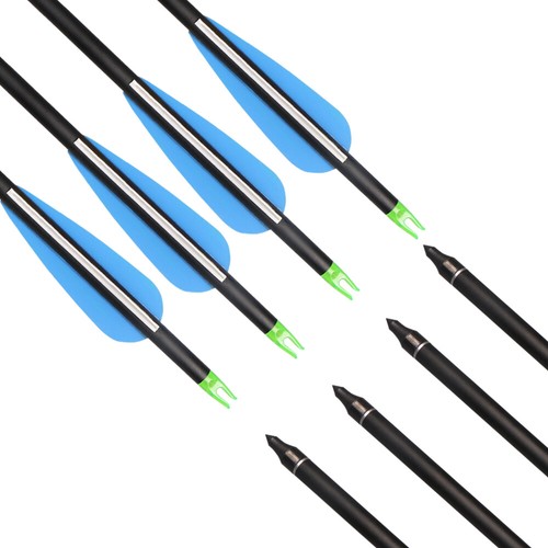 12pc 31inch Archery Carbon Arrows Hunting 3'' Vanes OD 7.8mm with Arrows Quiver - Picture 34 of 44
