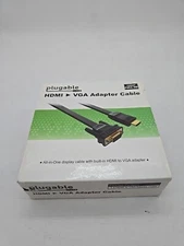 Plugable HDMI To VGA Adapter, 6ft (1.8m) Converter Cable