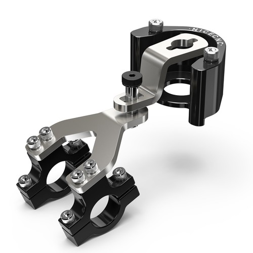 1x Anodized Steering Damper Bracket Kit For Yamaha Tenere 700 XTZ07 2019-2024 - Picture 9 of 10