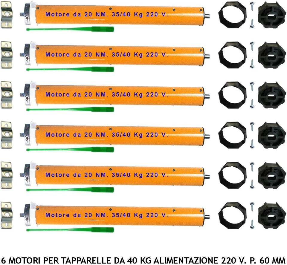 SECURVERA IFA ROMA 6 MOTORI PER TAPPARELLE ELETTRICHE PER SERRANDA AVVOLGIBILE MOTORE 220 V. 40 KG