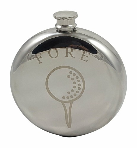 Golf Flask Gift Set Father Dad Engraved with Fore GIFTS Christmas Birthday Xmas - Picture 11 of 12