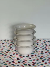 Fiestaware White Bouillon Bowls Fiesta Small Prep Cups Lot of 4