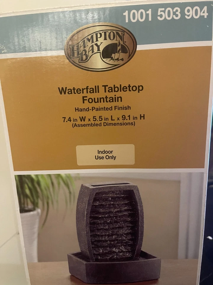 Fuente de mesa cascada Hampton Bay acabado pintado a mano 7,4 pulgadas de ancho *5,5 pulgadas de l * Foto 2 de 3