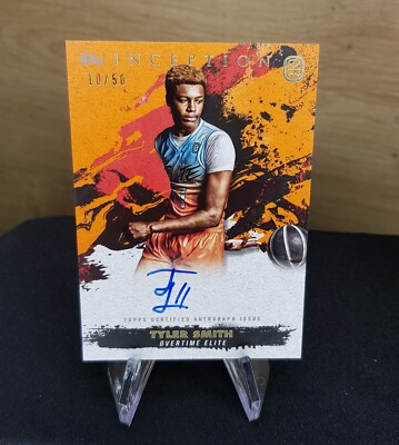 2022 Topps Inception - Overtime Elite - Tyler Smith - Rookie Auto orange /50