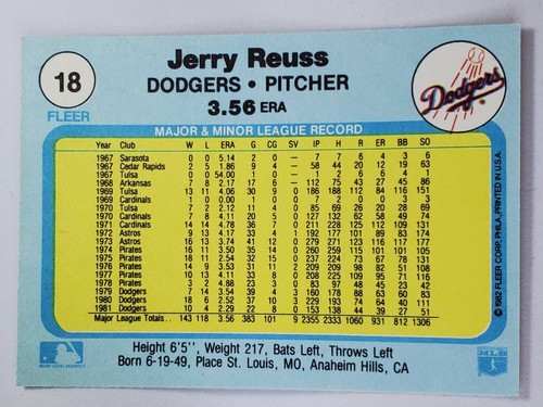 You Pick Your Cards ⚾ 1982 Fleer 1-385 ⚾ Baseball Set Builder card ⚾ - Picture 20 of 511
