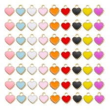 100pcs Love Heart Bracelet Charms for Jewelry Making Valentine Wedding SN552