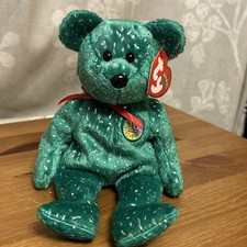 Ty Beanie Baby Green Decade the bear excellent condition with tags