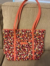 Large Vera Bradley Pixie Confetti, Small Trimmed Tote Purse Bag Never Used