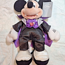 Disney Collections Mickey Mouse Vampire 12" Plush, Tag in ear, Halloween Dracula