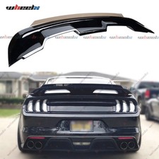 2pc Wickerbill Spoiler Fits 2015-2023 Ford Mustang Gt500 Gloss Black Wicker Bill