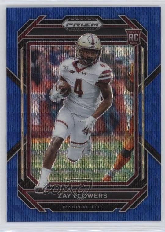 2023 Panini Prizm Draft Picks Blue Wave 210/249 Zay Flowers #143 Rookie RC v9t