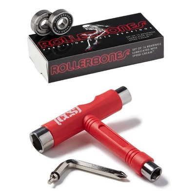 Rollerbones Bones Roller Bones Skate Bearings with CCS Skate Tool