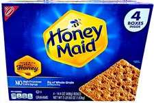 Nabisco Honey Maid Honey Graham Crackers 4 Packs x 14.4 Oz EXP 09/2026