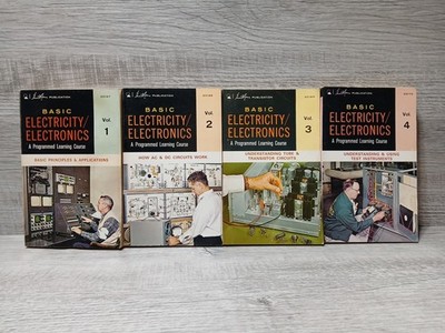 Vintage Basic Electricity Electronics Programmed Learning Course Vol 1- 4