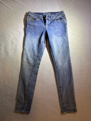 Paisley Sky Embellished Flap Pocket Skinny Jeans Size 6