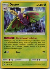 Dustox 28/214 Rare SM - Lost Thunder LP Pokemon Card