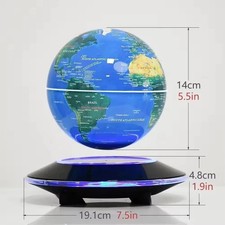 Magnetic levitation Globes Floating Globe, 6-Inch LED Levitating World Map Globe