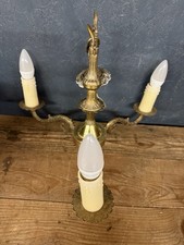 Vintage Solid Brass Three Armed Chandelier Ceiling Light.