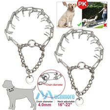 2x Dog Training Choke Chain Collar Adjustable Metal Steel Prong Pinch 16"-22" US
