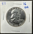 1957 Proof Franklin Half Dollar 90% Silver