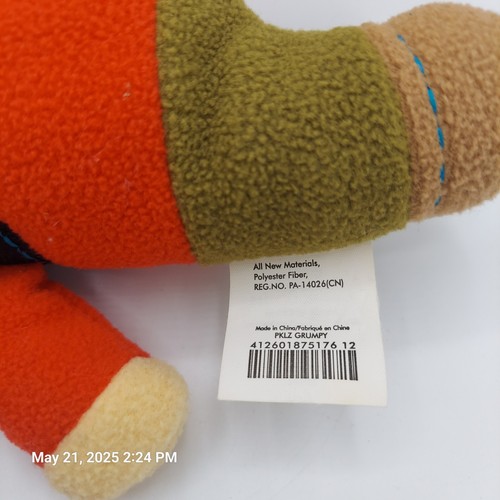 Muñeco Personaje Peluche Disney Grumpy el Enano de Blancanieves Pook-A-Loos, 11" - Imagen 3 de 3