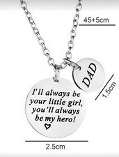 Jewelry Father Girls Letter Heart Keychain Necklace Pendant Daddy Daughter