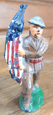 Vintage Barclay Manoil 701 Lead Army Soldier Flag Bearer Figure