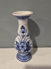 Delftware Handwork Designed By Elesva Vase 4.75 Inches Floral Pattern Delft