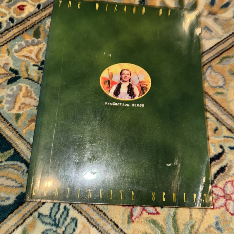 The Wizard Of Oz Continuity Script Production #1060 Turner Entertainment MGM-UA