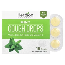 Cough Drops, Mint, 18 Drops