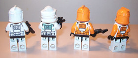 Lot of 4 Lego Star Wars Clone Trooper Minifigures from Set 7913