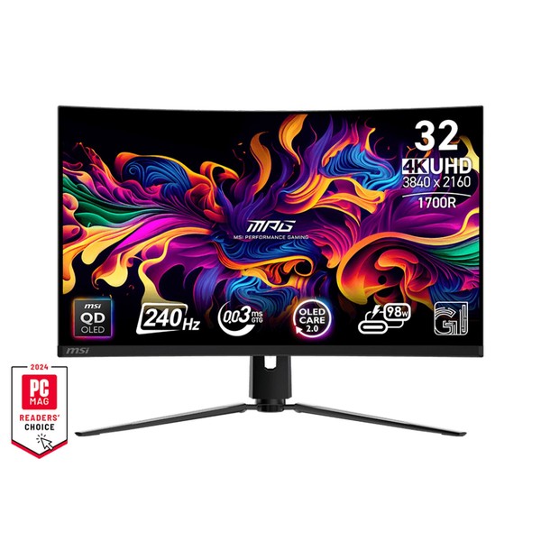 Msi Mpg 321CURXDE QD-OLED Schwarz 31,5 Zoll Curved QD-OLED 240 Hz 0,03 Ms-image
