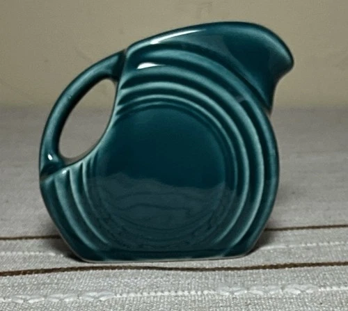 HOMER LAUGHLIN FIESTAWARE Fiesta Juniper Green Mini Disc Pitcher / Creamer 3.5”