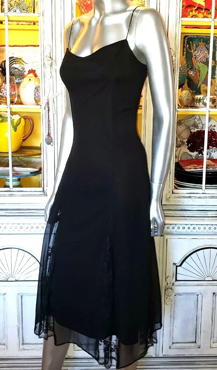 betsey johnson lace midi dress Betsey Johnson Tan Lace with Black Trim Collared Midi Dress, size 14