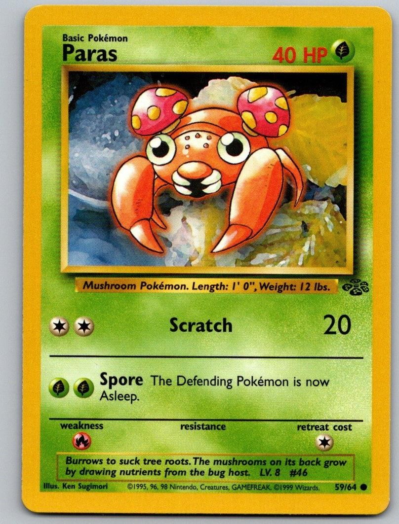 Pokemon TCG Jungle Unlimited - Paras 59/64 Common