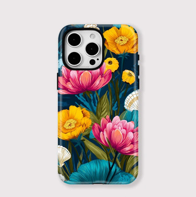 Yellow Flower Bloom Case iPhone 17 16 15 14 13 12 11 Pro Max Hülle