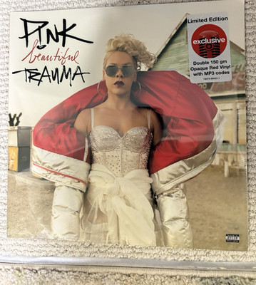 P!nk - BEAUTIFUL TRAUMA 2LP Opaque Red Vinyl Brand New & Sealed Pink