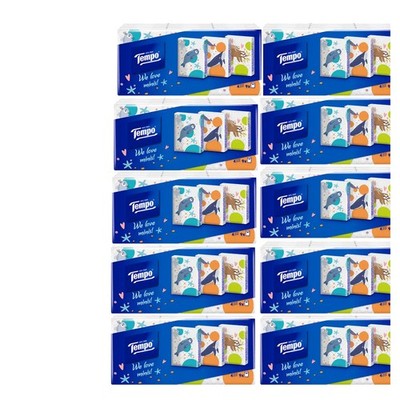 MEGA-SET 10x45 Blatt Tempo Mini Pack Taschentücher 4-lagig | superweich reißfest