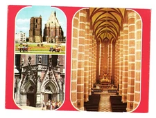 Nysa Church St Jakub XV XIX W Neogothic Porch Main Nave Postcard Poland Tourism