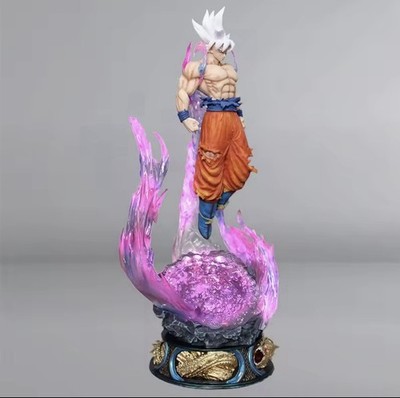 Dragon Ball Z Ultra Instinct Goku Figure 24cm LED Light Anime PVC Statue Model