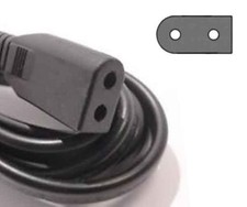 AC Power Cord Solid 2 Prong For Sony And More Very Good