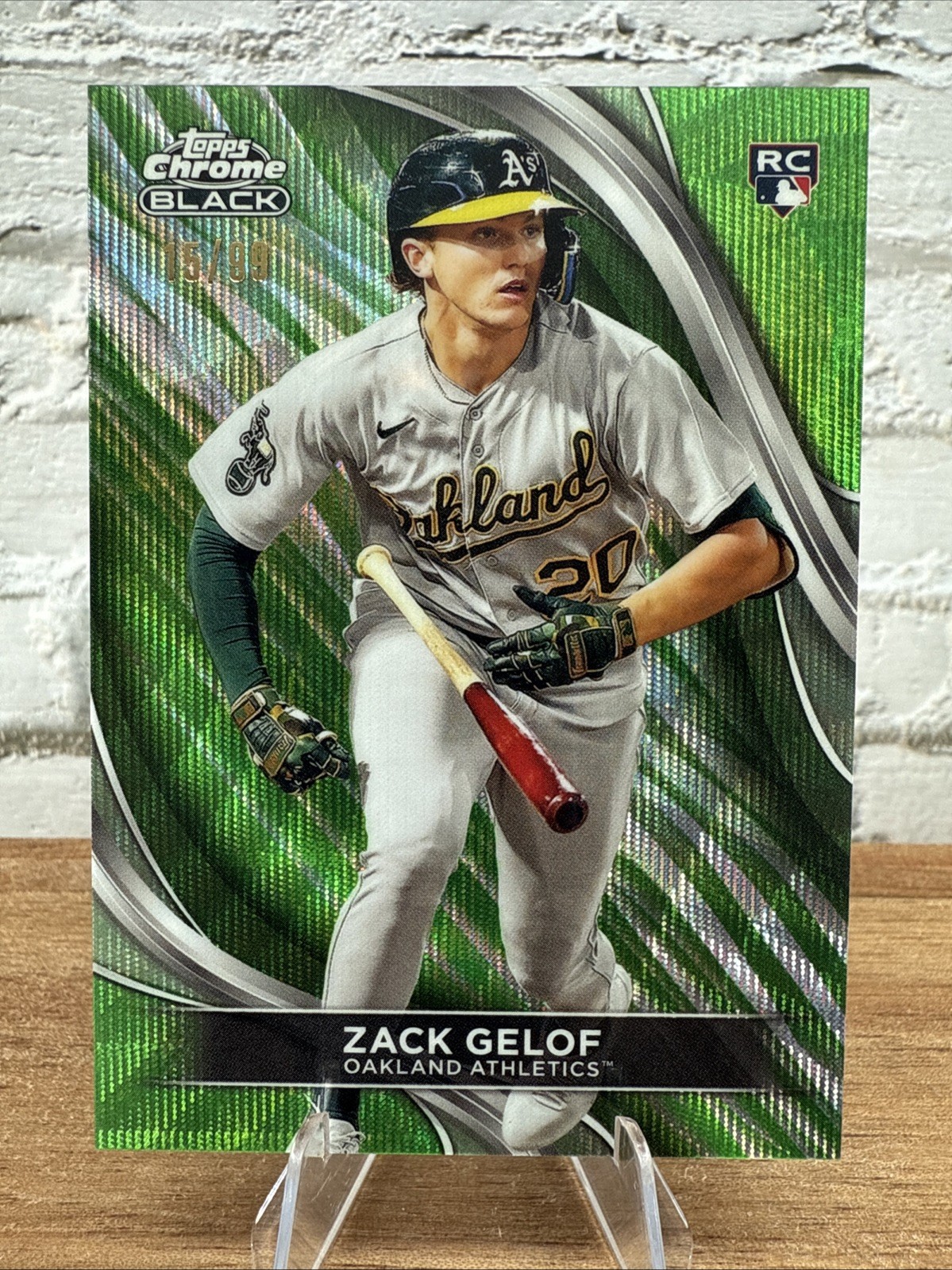 2024 Topps Chrome Black Zach Gelof /99 Green Athletics RC ROOKIE #40