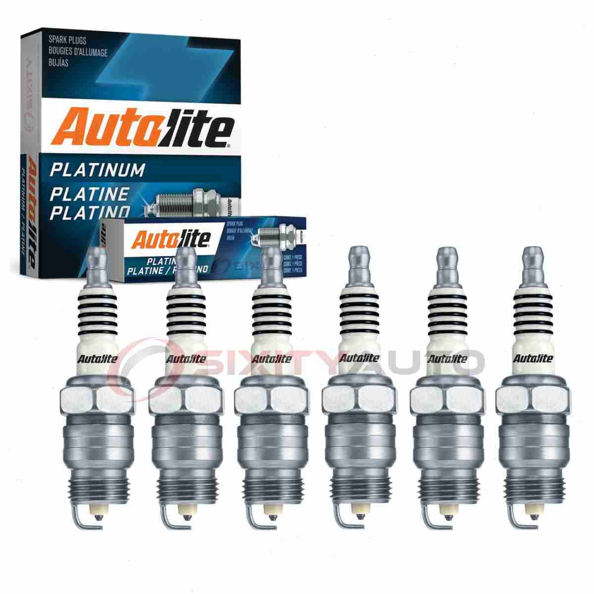 6 pc Autolite Platinum Spark Plugs for 1978-1983 Ford Fairmont 3.3L L6 yt