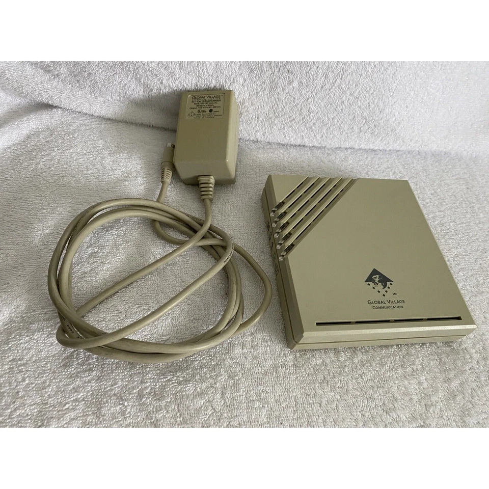 Global Village Communication Model A800 Teleport/Gold Fax Modem With Adapter! - Image 2 of 4