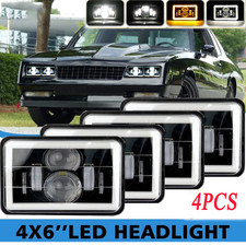 Fit Chevrolet Monte Carlo Ss 1980-1988 4pcs 4x6 Led Headlights Hi-lo Beam Drl Fit Chevrolet Monte Carlo Ss 1980-1988 4pcs 4x6 Led Headlights Hi-lo Beam Drl