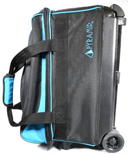 Pyramid Double Roller 2 Ball Bowling Bag Black  Blue